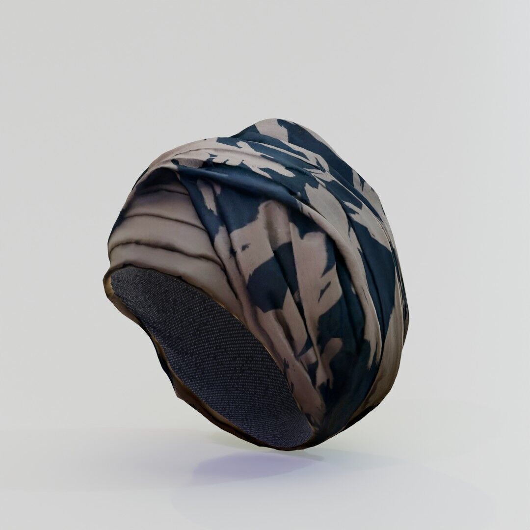 Turban 1438 Amamah 3D Scanned Model Low-poly 3D model_3