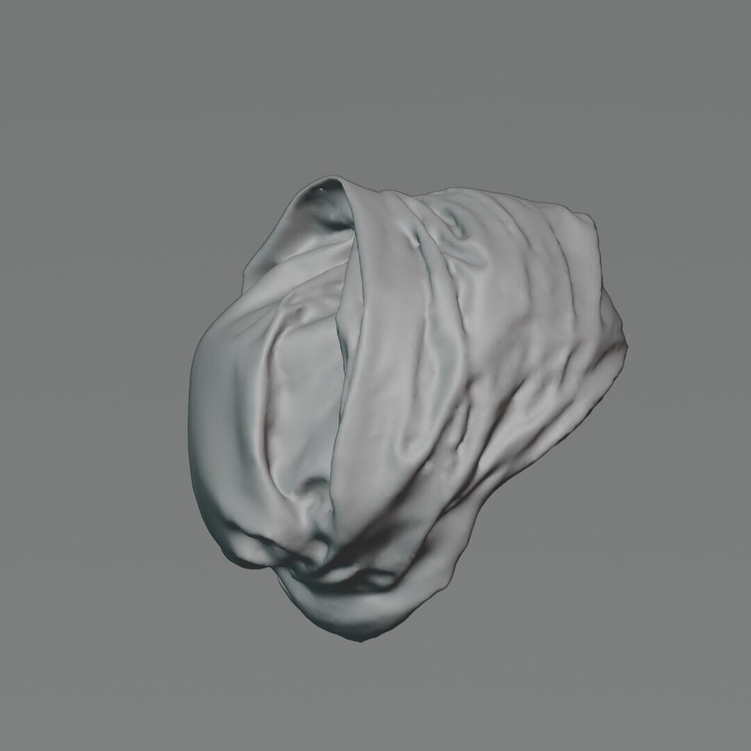 Turban 1438 Amamah 3D Scanned Model Low-poly 3D model_8