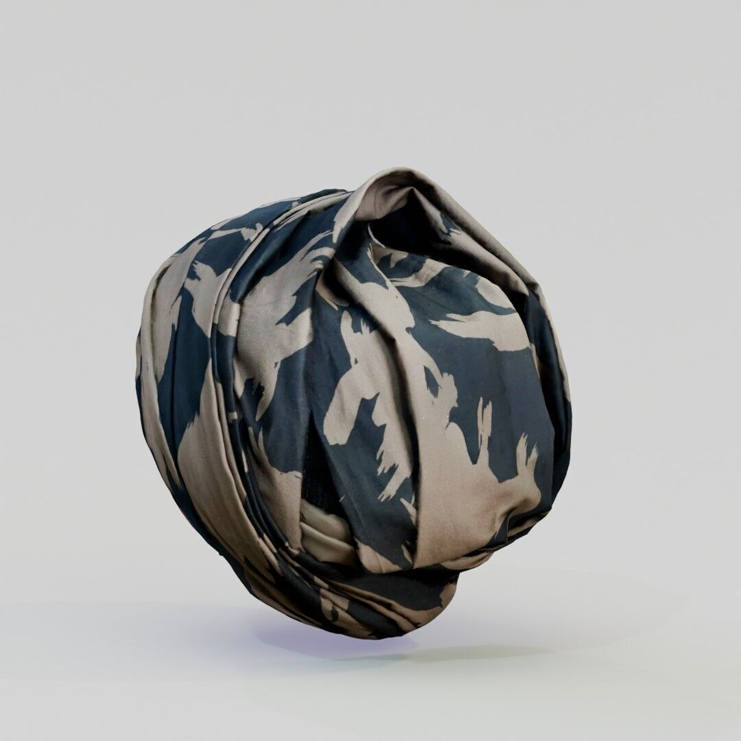 Turban 1438 Amamah 3D Scanned Model Low-poly 3D model_4