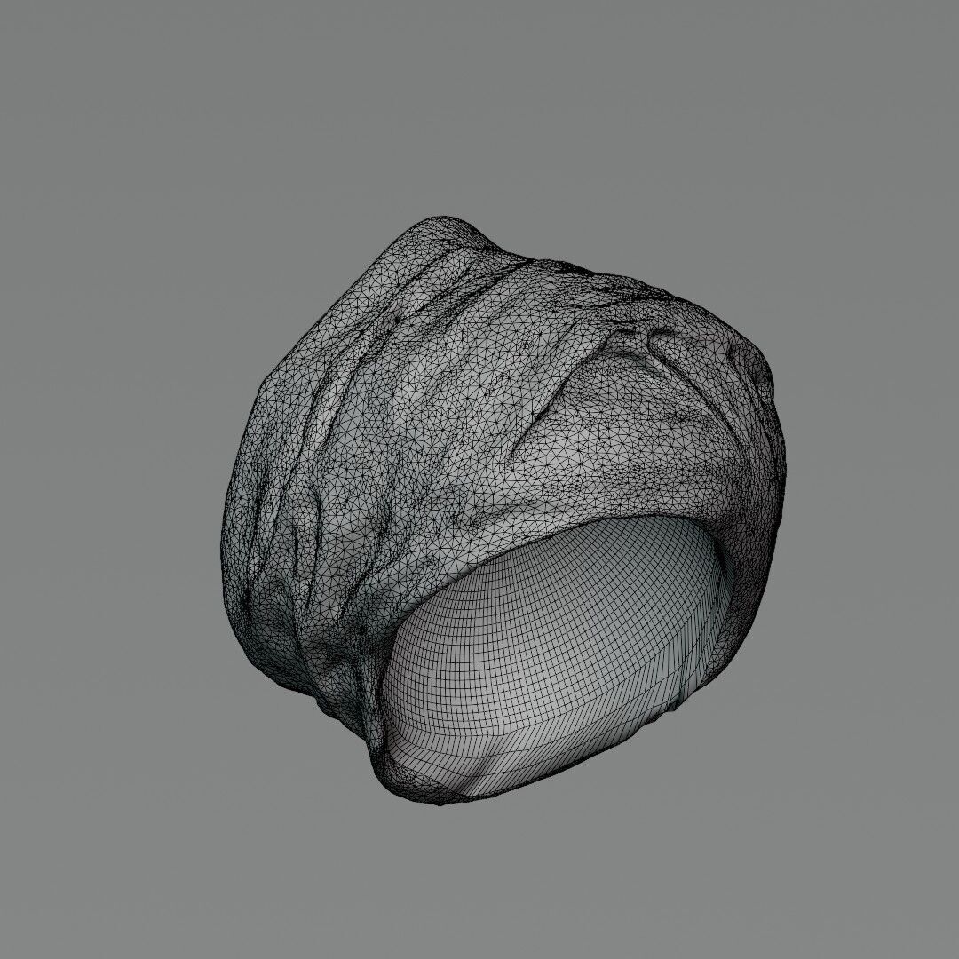 Turban 1438 Amamah 3D Scanned Model Low-poly 3D model_9