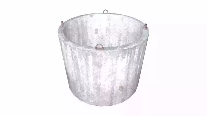 3D Concrete Barrier and Pipe Set