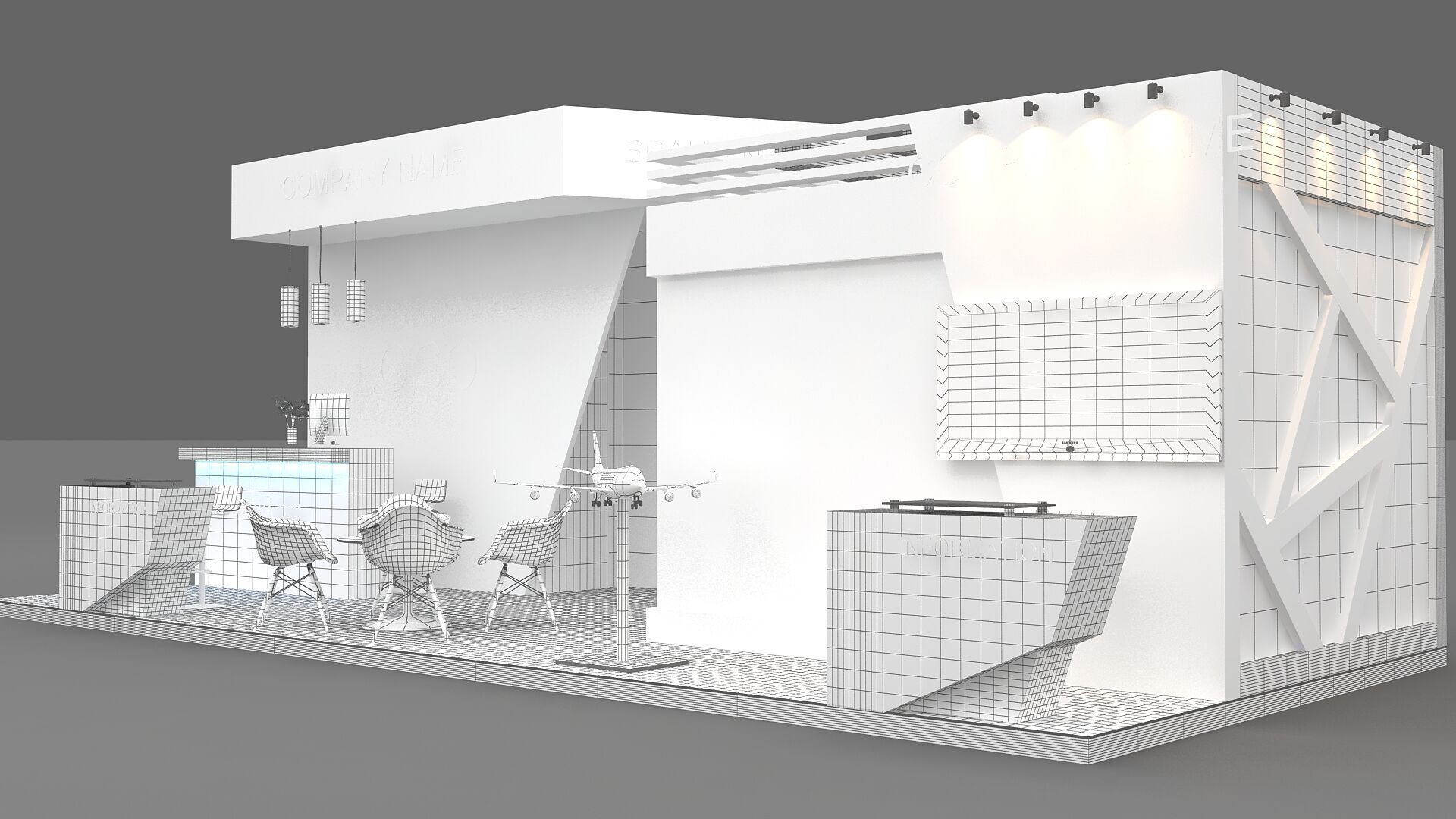 3D Booth 3D model_7