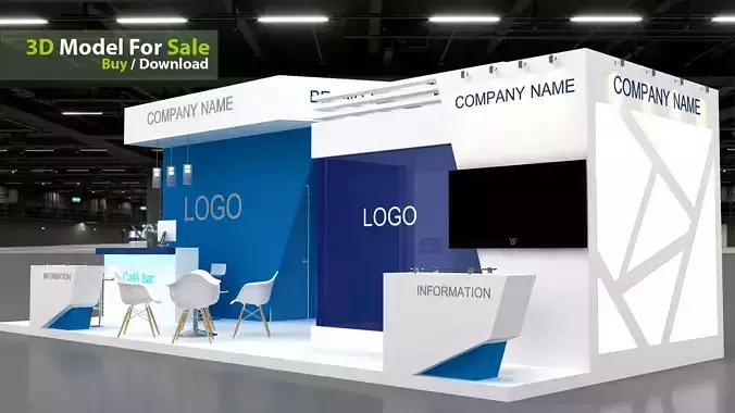 3D Booth 3D model 3D Booth 3D model