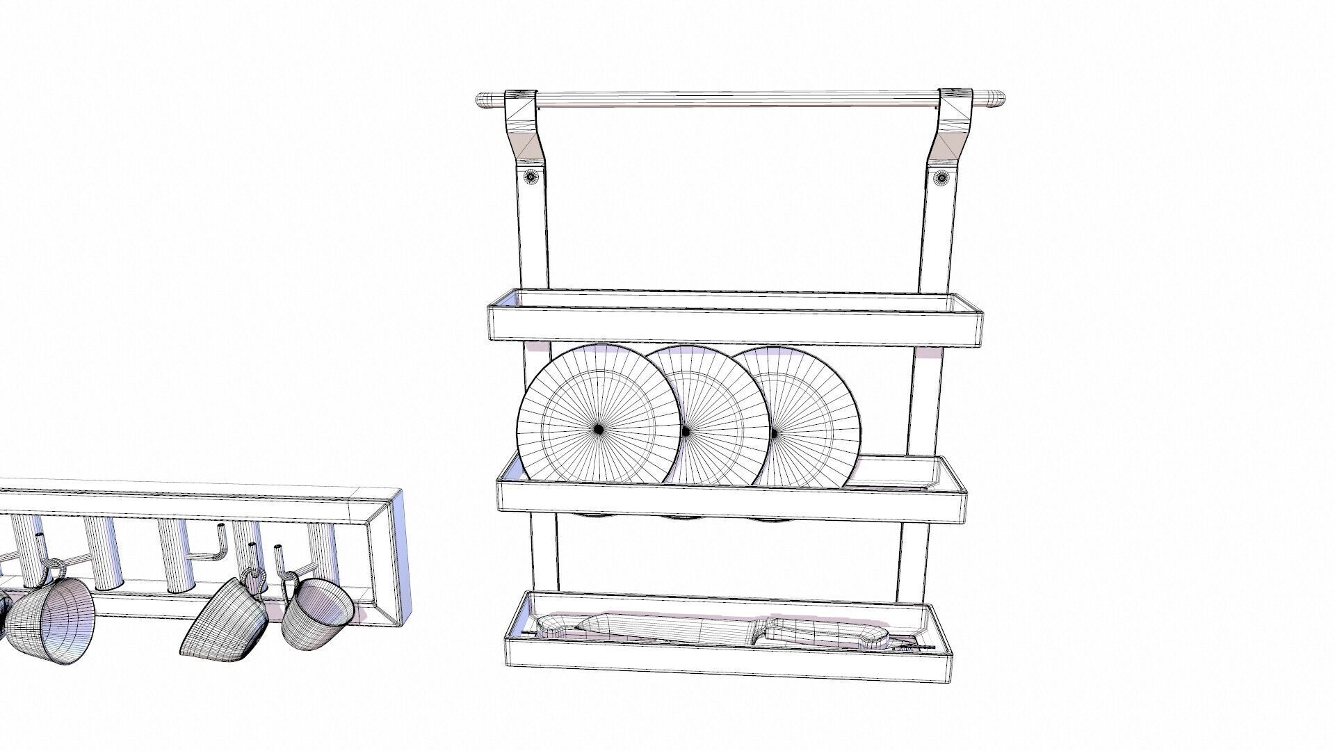Kitchen Props Low-poly 3D model_12