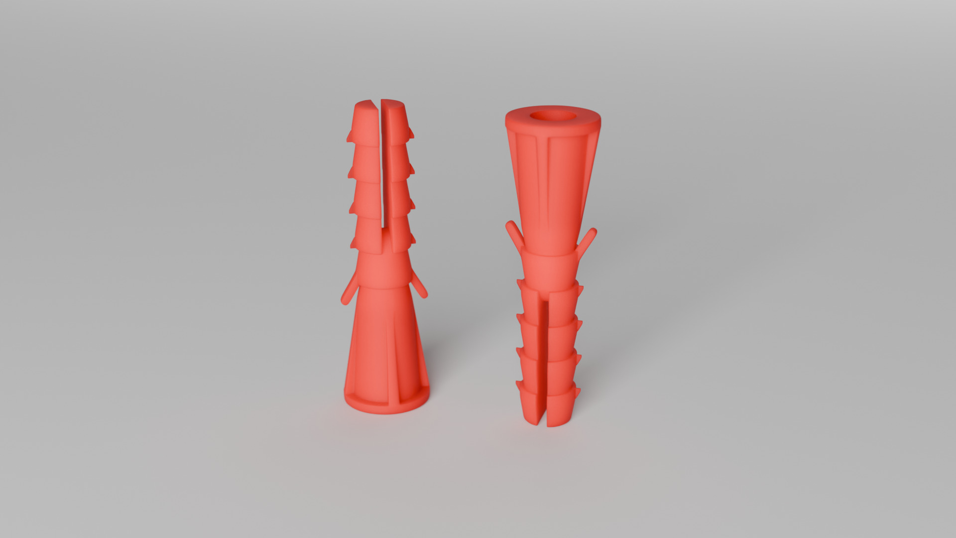 High-Detail Subdividable Wall Plug Set - Dowel 3D model_4