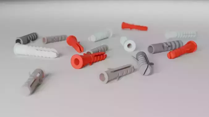 High-Detail Subdividable Wall Plug Set - Dowel