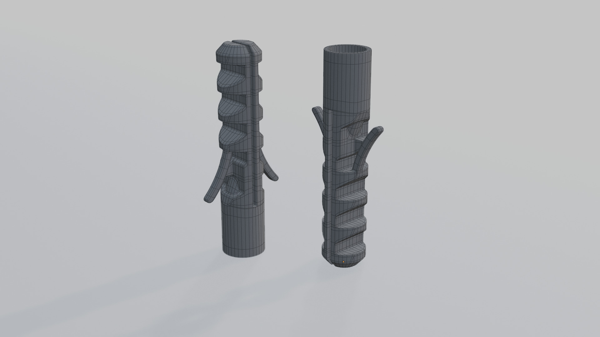 High-Detail Subdividable Wall Plug Set - Dowel 3D model_11