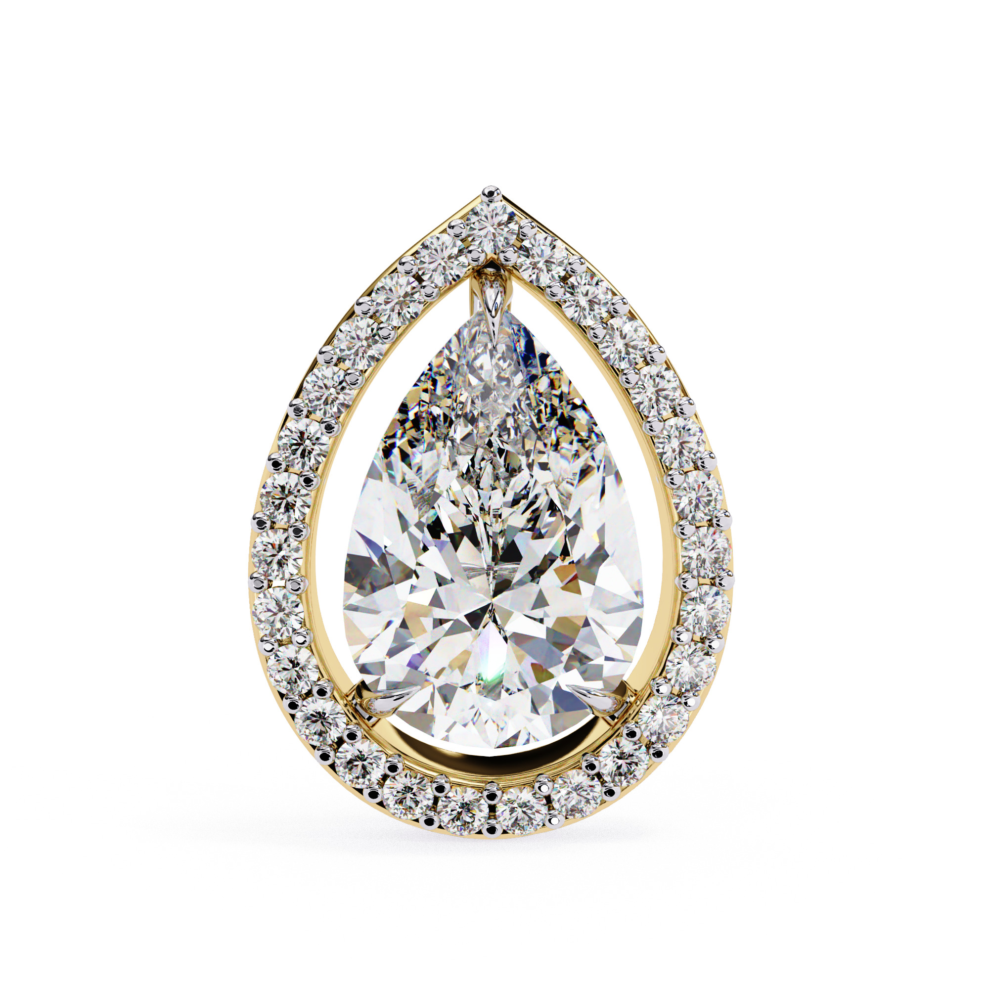 Diamond Studs Earrings 360 animation renders 3dm stl details 3D print model_12