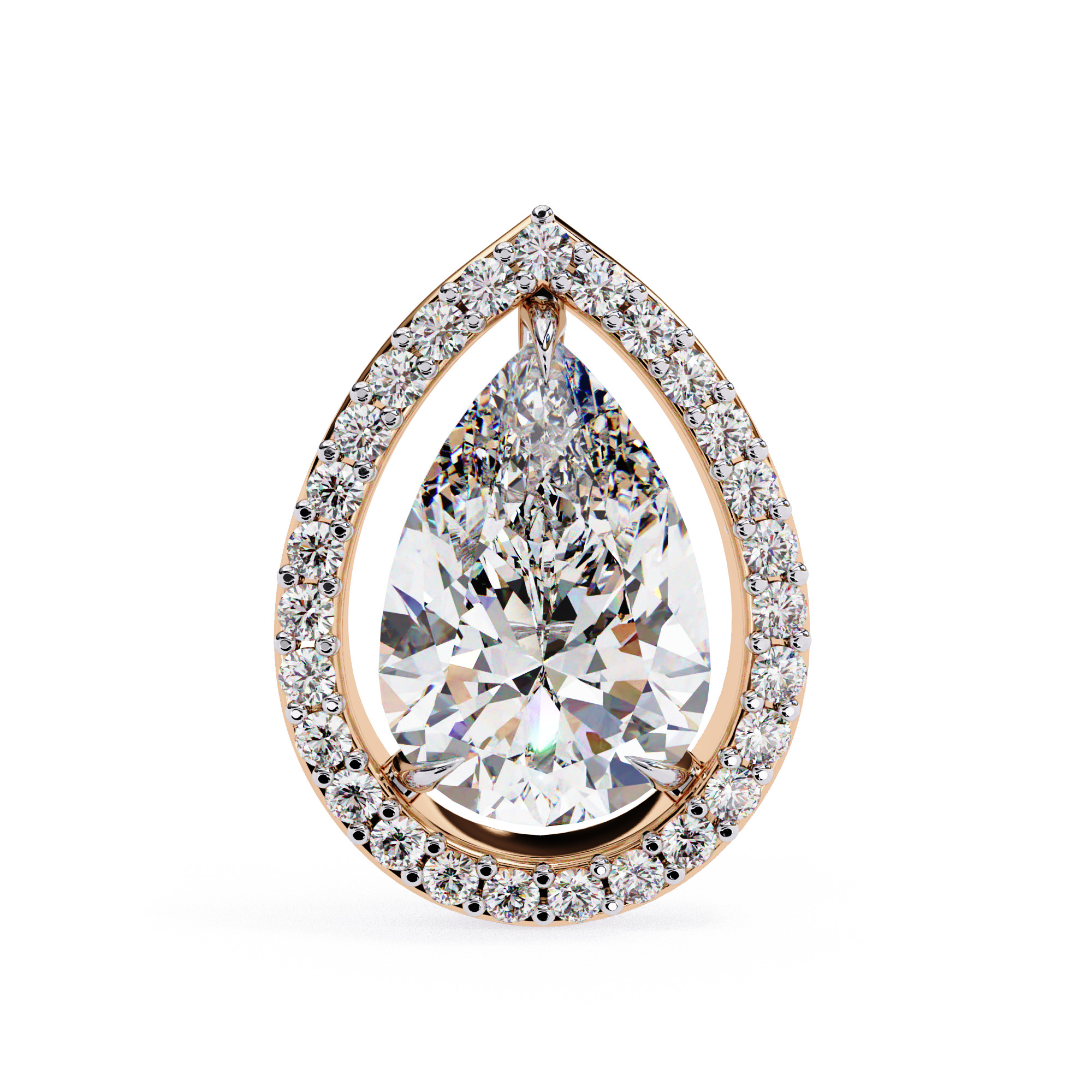 Diamond Studs Earrings 360 animation renders 3dm stl details 3D print model_14