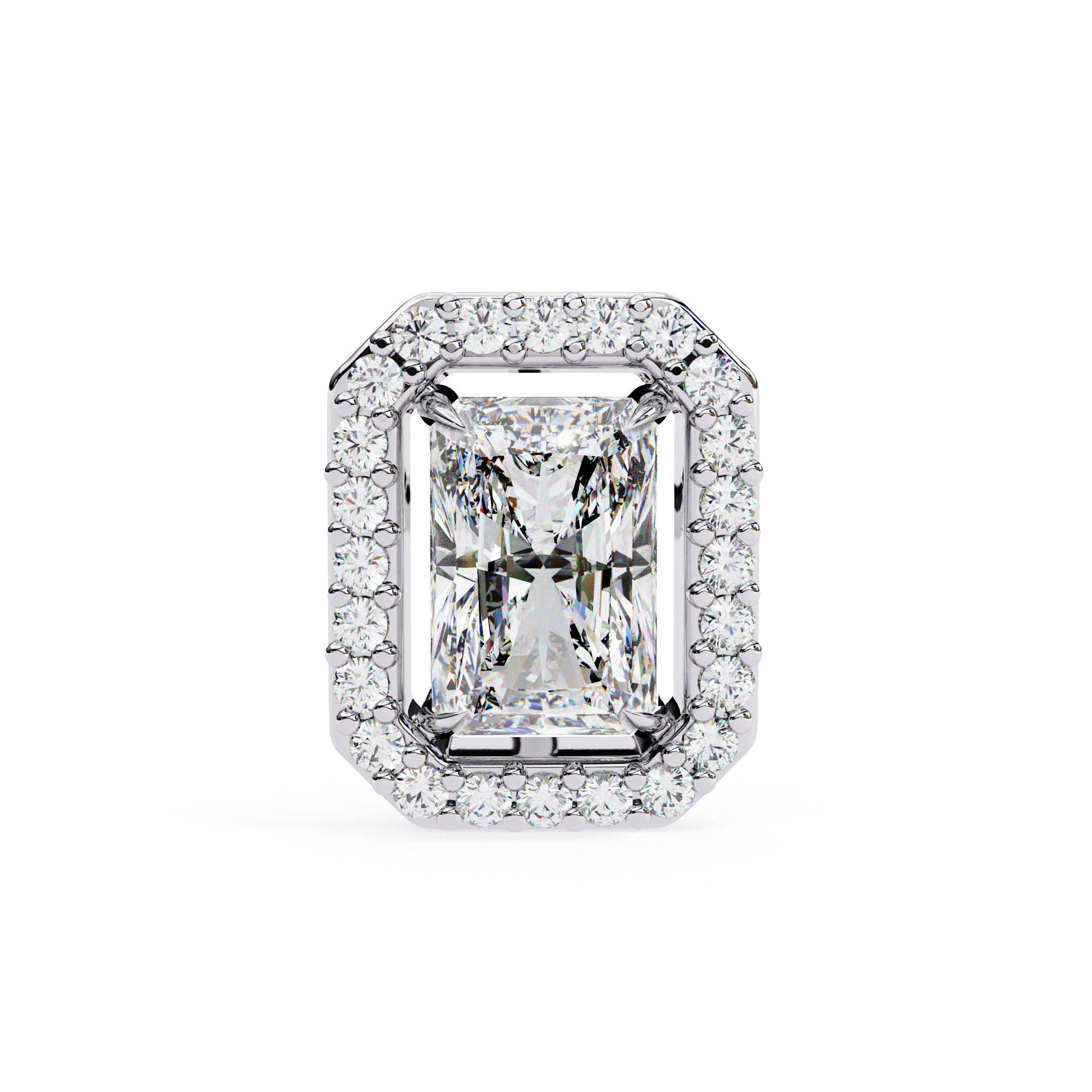 Diamond Studs Earrings 360 animation renders 3dm stl details 3D print model_16