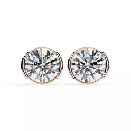 Diamond Studs Earrings 360 animation renders 3dm stl details 3D print model