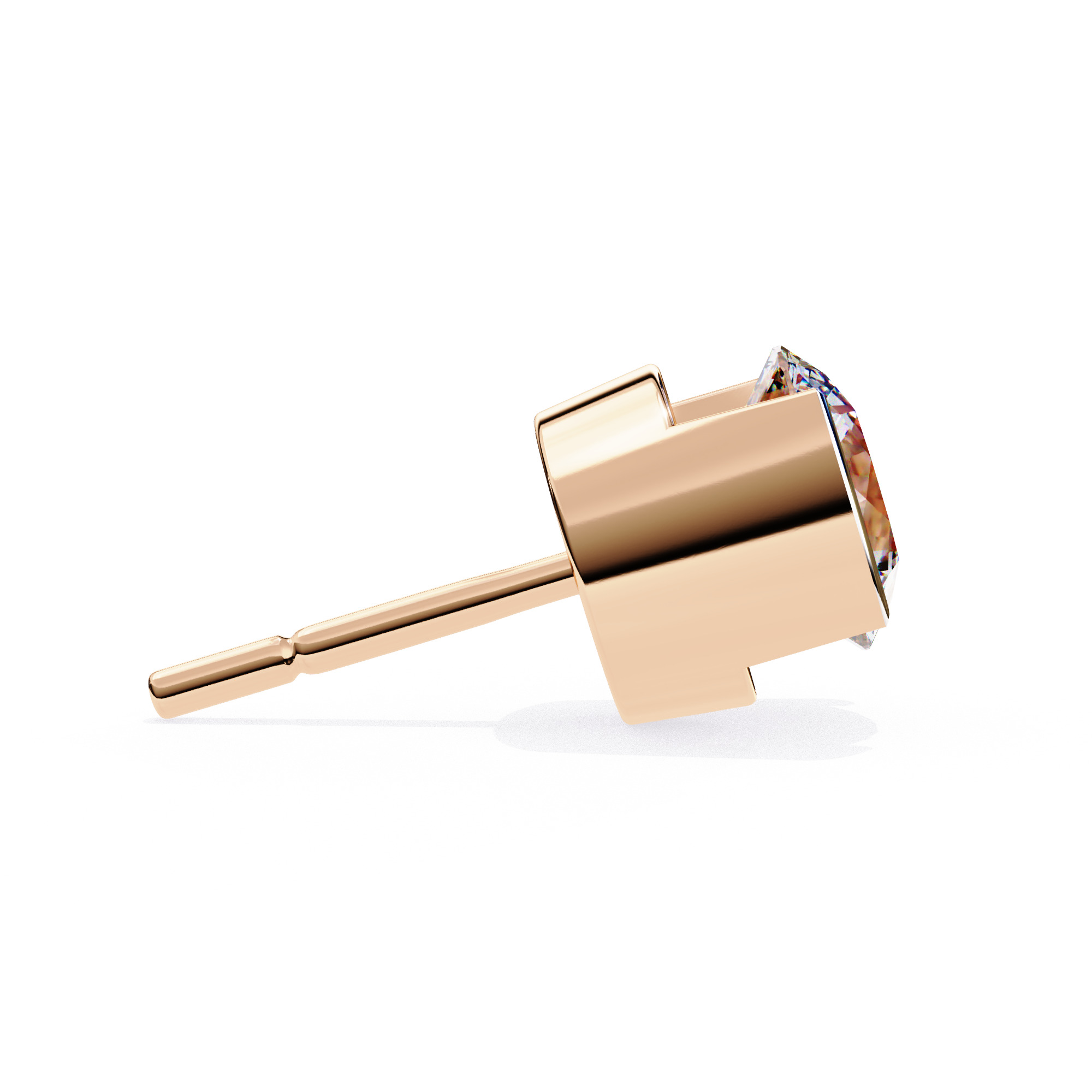 Diamond Studs Earrings 360 animation renders 3dm stl details 3D print model_8