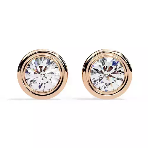 Diamond Studs Earrings 360 animation renders 3dm stl details 3D print model