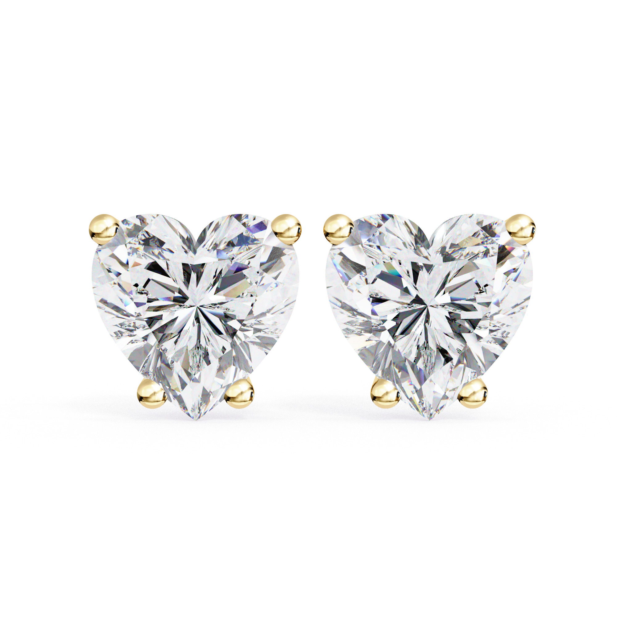 Diamond Studs Earrings 360 animation renders 3dm stl details 3D print model_9