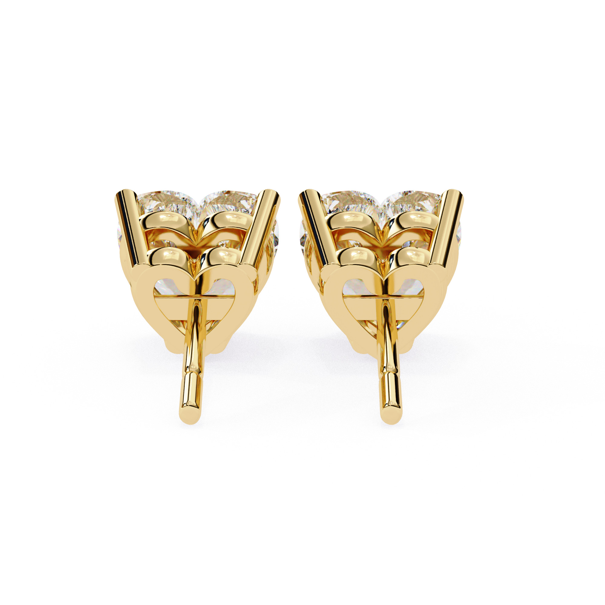 Diamond Studs Earrings 360 animation renders 3dm stl details 3D print model_17