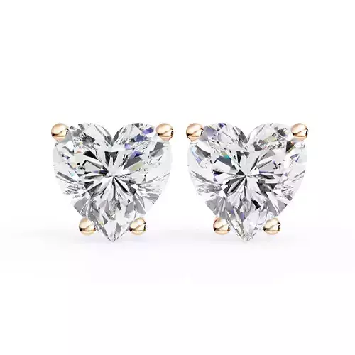 Diamond Studs Earrings 360 animation renders 3dm stl details 3D print model