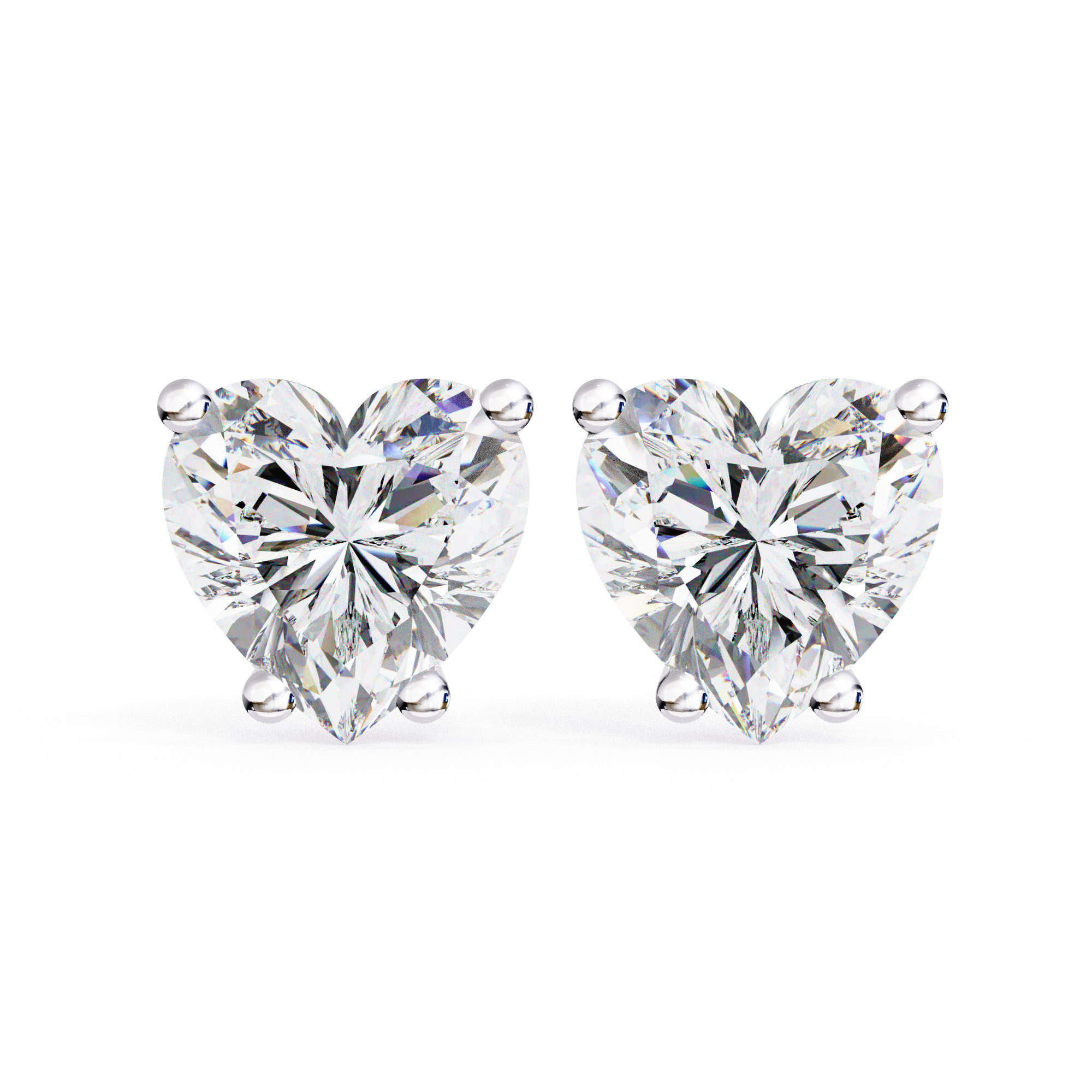 Diamond Studs Earrings 360 animation renders 3dm stl details 3D print model_10