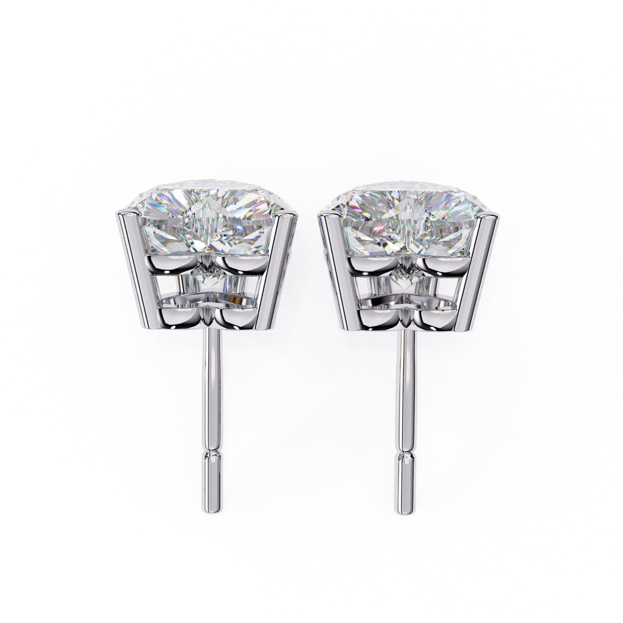 Diamond Studs Earrings 360 animation renders 3dm stl details 3D print model_20
