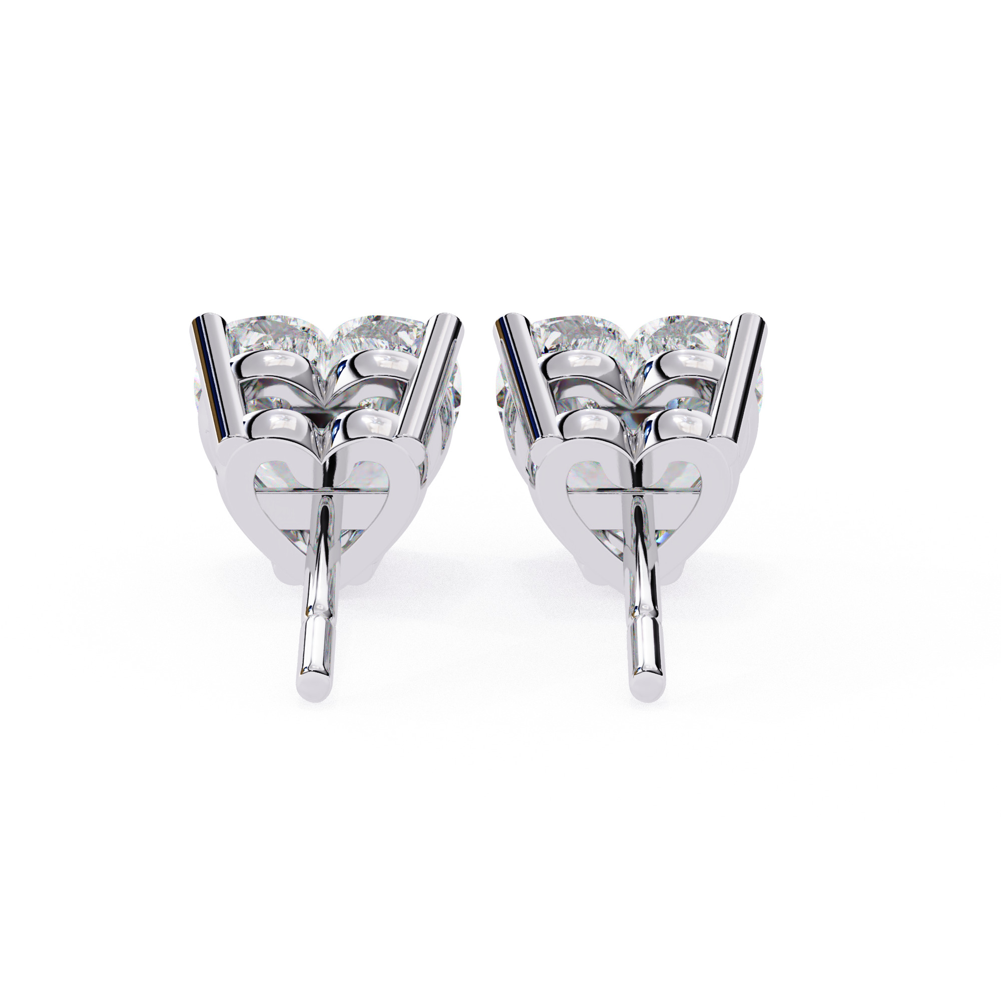 Diamond Studs Earrings 360 animation renders 3dm stl details 3D print model_18