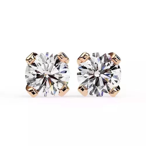 Diamond Studs Earrings 360 animation renders 3dm stl details 3D print model
