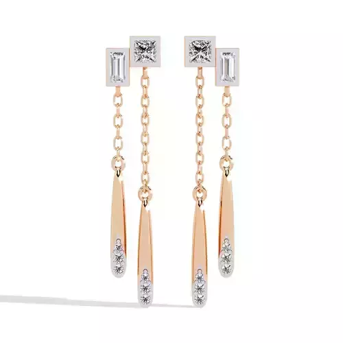 Diamond Earrings 360 animation renders 3dm stl details 3D print model