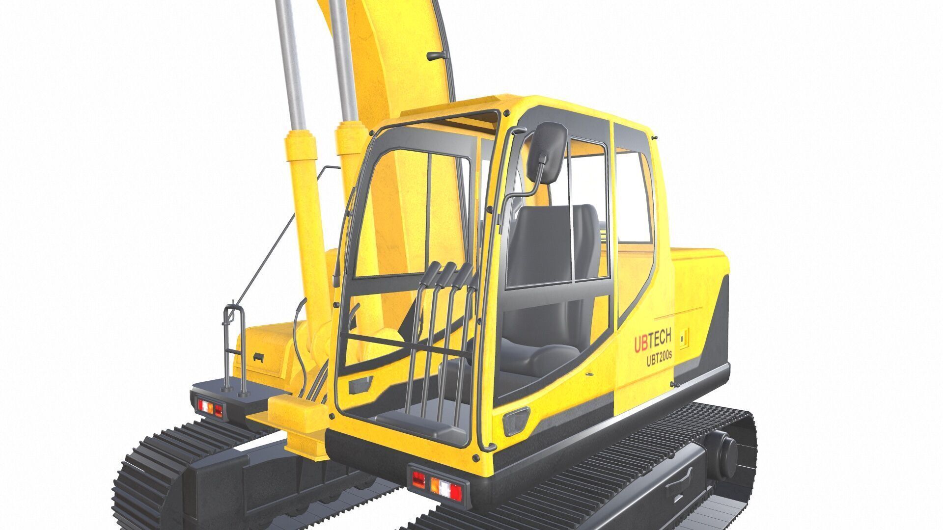 Jack Hammer Arm Low-poly 3D model_6