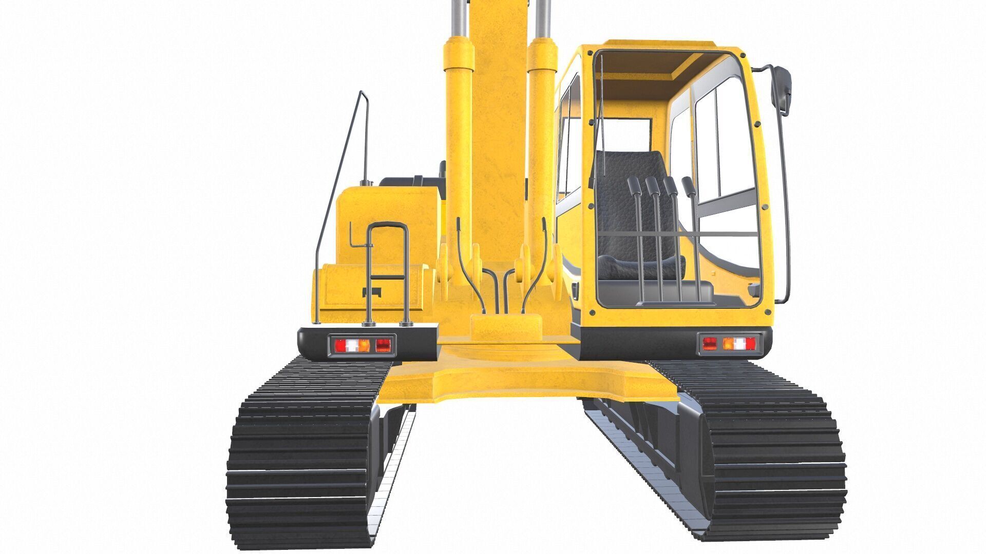 Jack Hammer Arm Low-poly 3D model_5