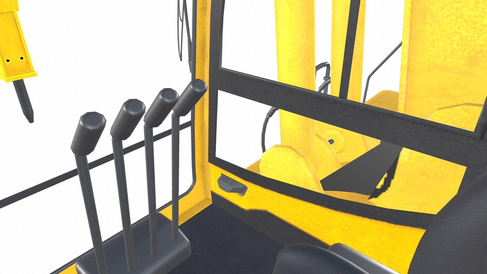 Jack Hammer Arm Low-poly 3D model_8