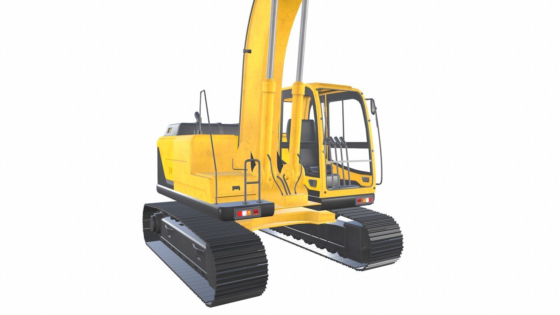 Jack Hammer Arm Low-poly 3D model_4