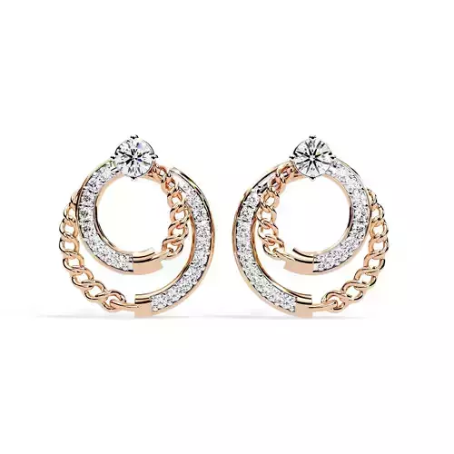 Diamond Studs Earrings 360 animation renders 3dm stl details 3D print model