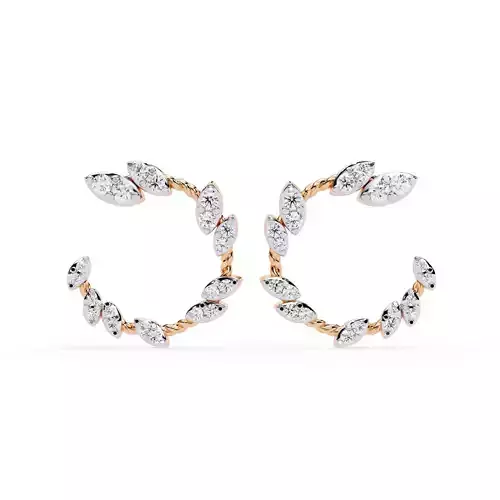 Diamond Studs Earrings 360 animation renders 3dm stl details