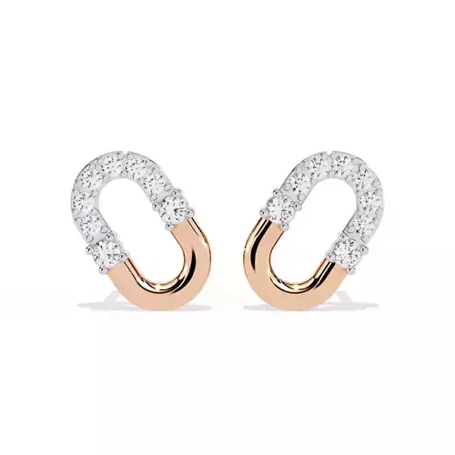 Diamond Studs Earrings 360 animation renders 3dm stl details 3D print model