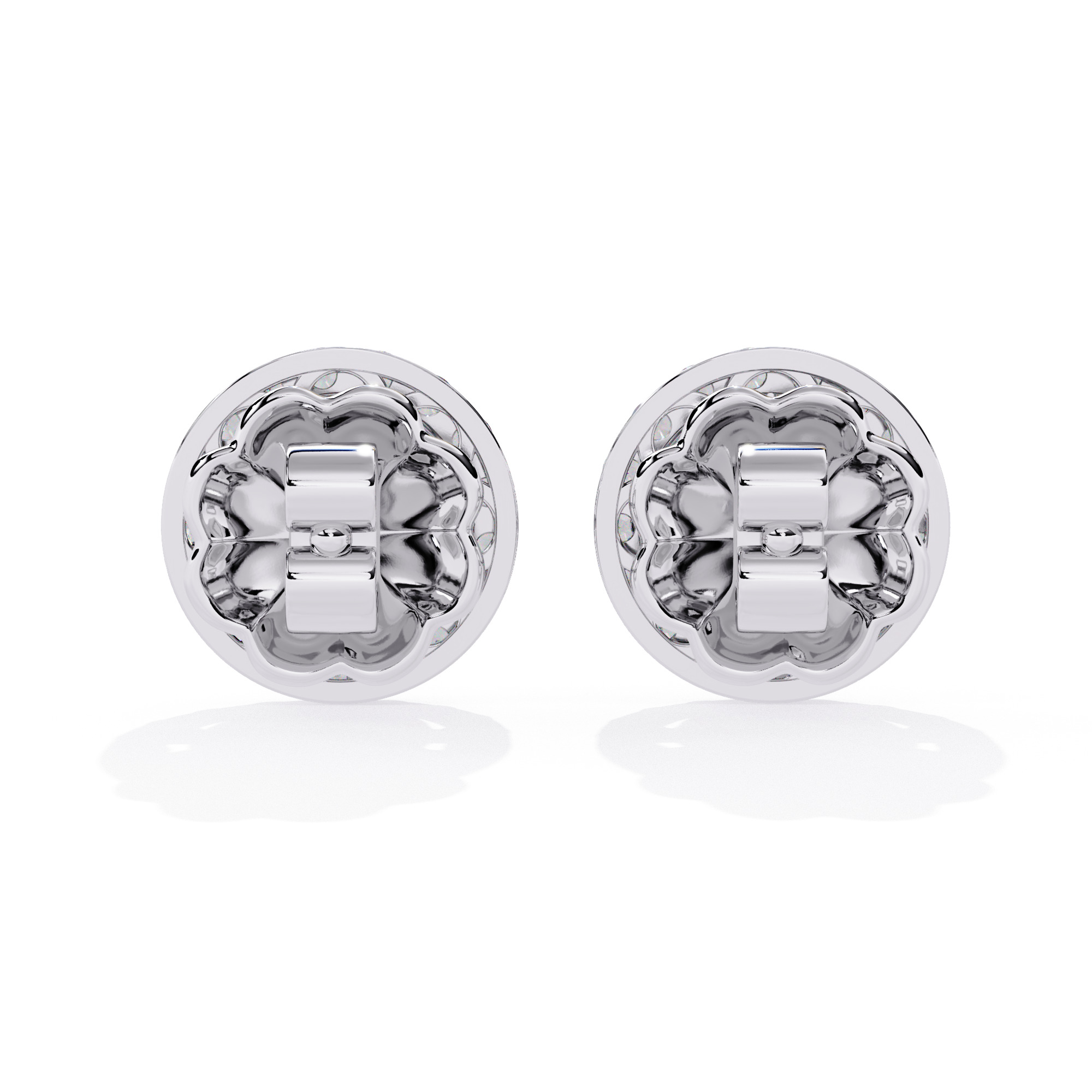 Diamond Studs Earrings 360 animation renders 3dm stl details 3D print model_14