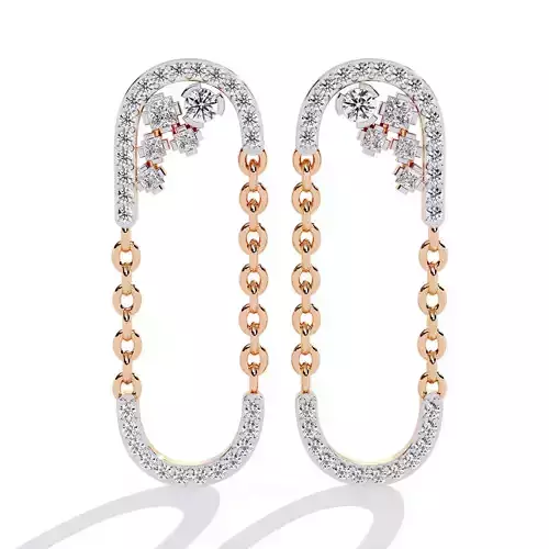 Diamond Earrings 360 animation renders 3dm stl details 3D print model
