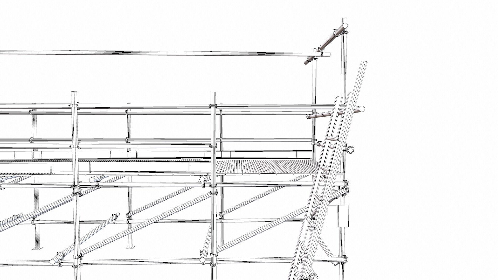 Scaffolding Low-poly 3D model_11