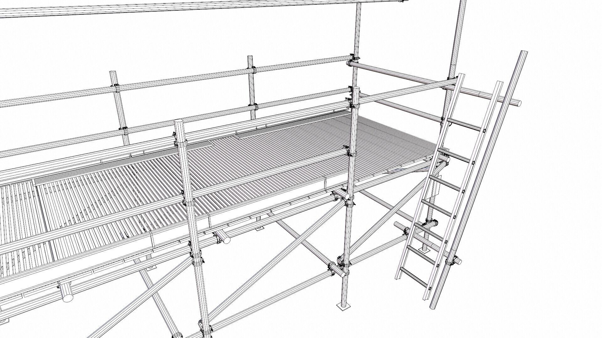 Scaffolding Low-poly 3D model_12