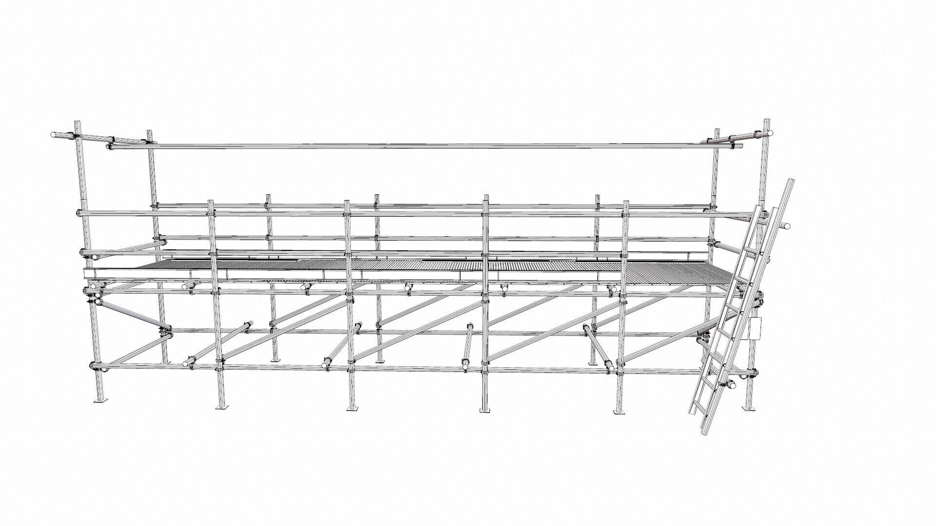Scaffolding Low-poly 3D model_9