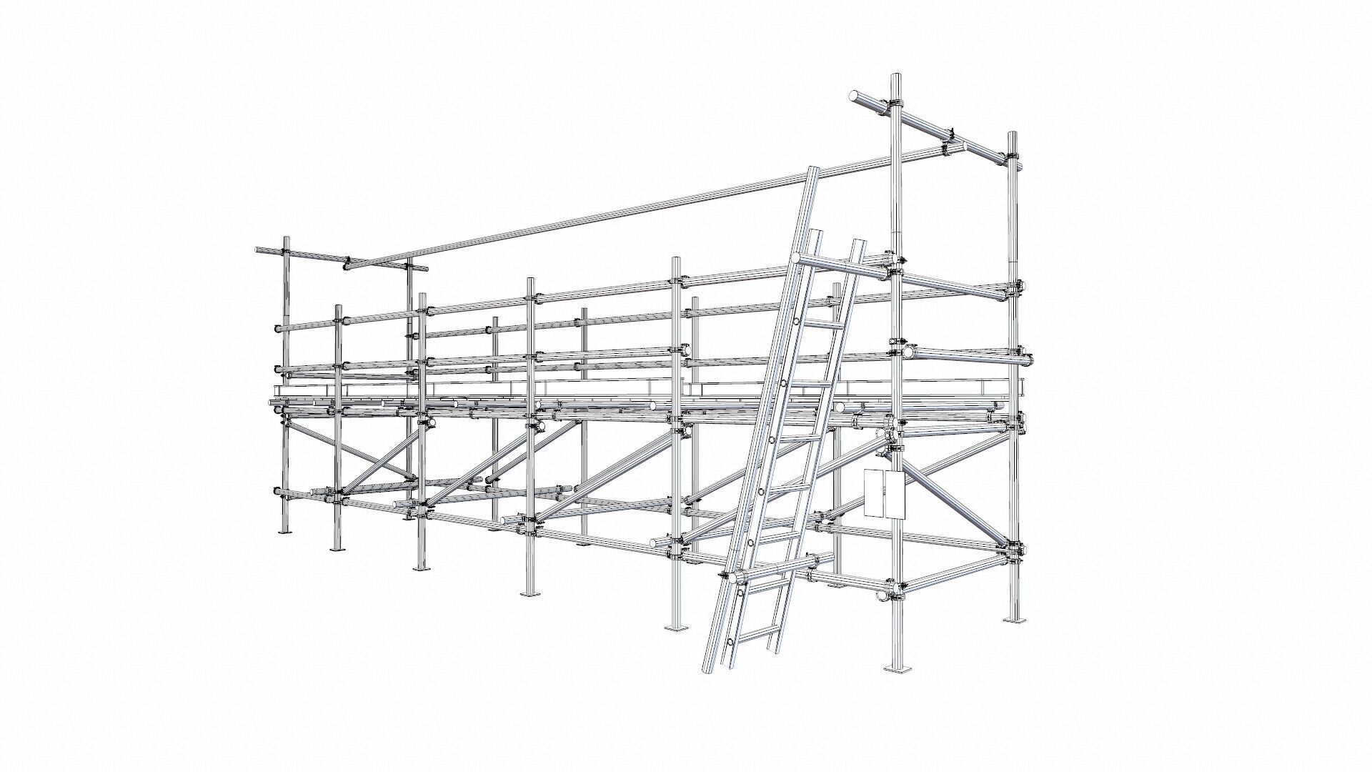 Scaffolding Low-poly 3D model_8