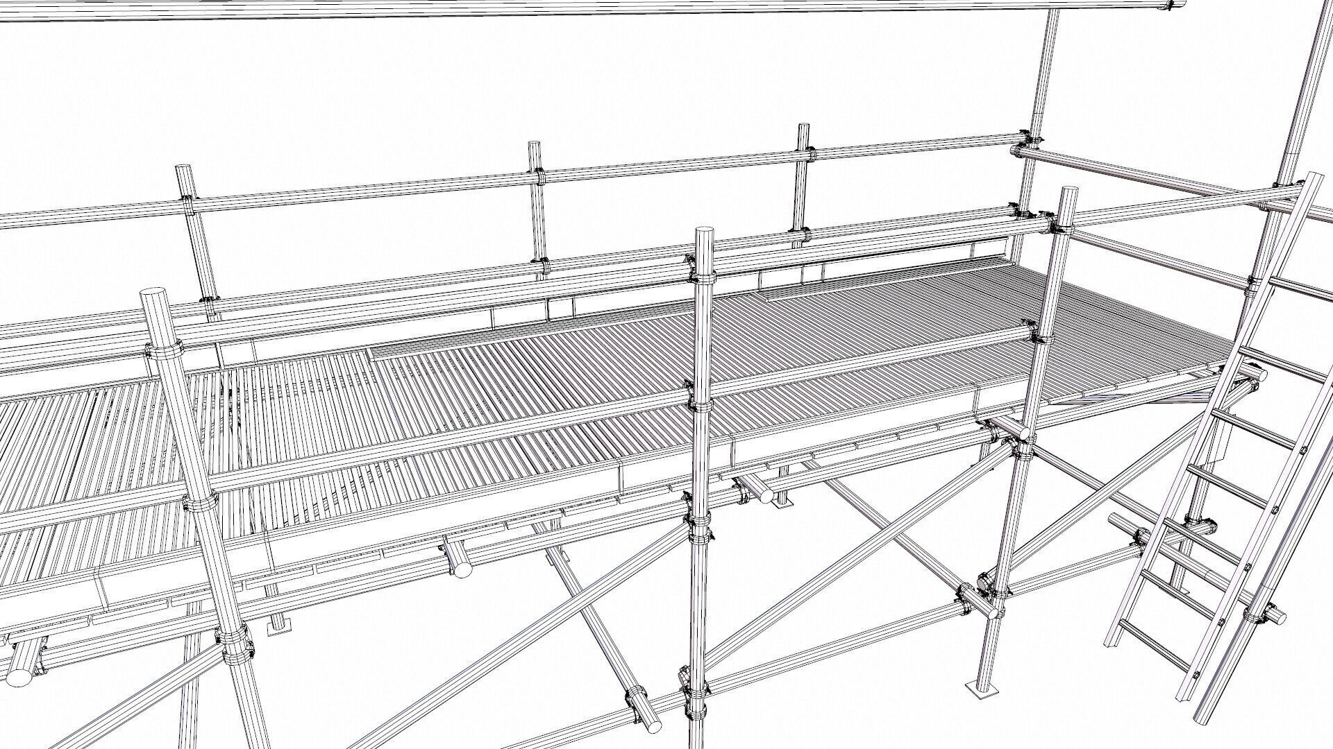 Scaffolding Low-poly 3D model_10