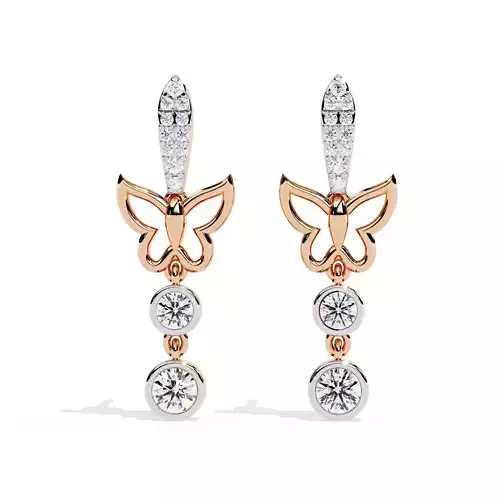 Diamond Hoops Earrings 360 animation renders 3dm stl details 3D print model