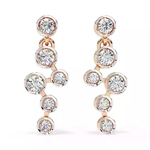 Diamond Earrings 360 animation renders 3dm stl details 3D print model