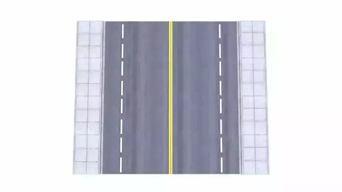 Seamless Road Low-poly 3D model