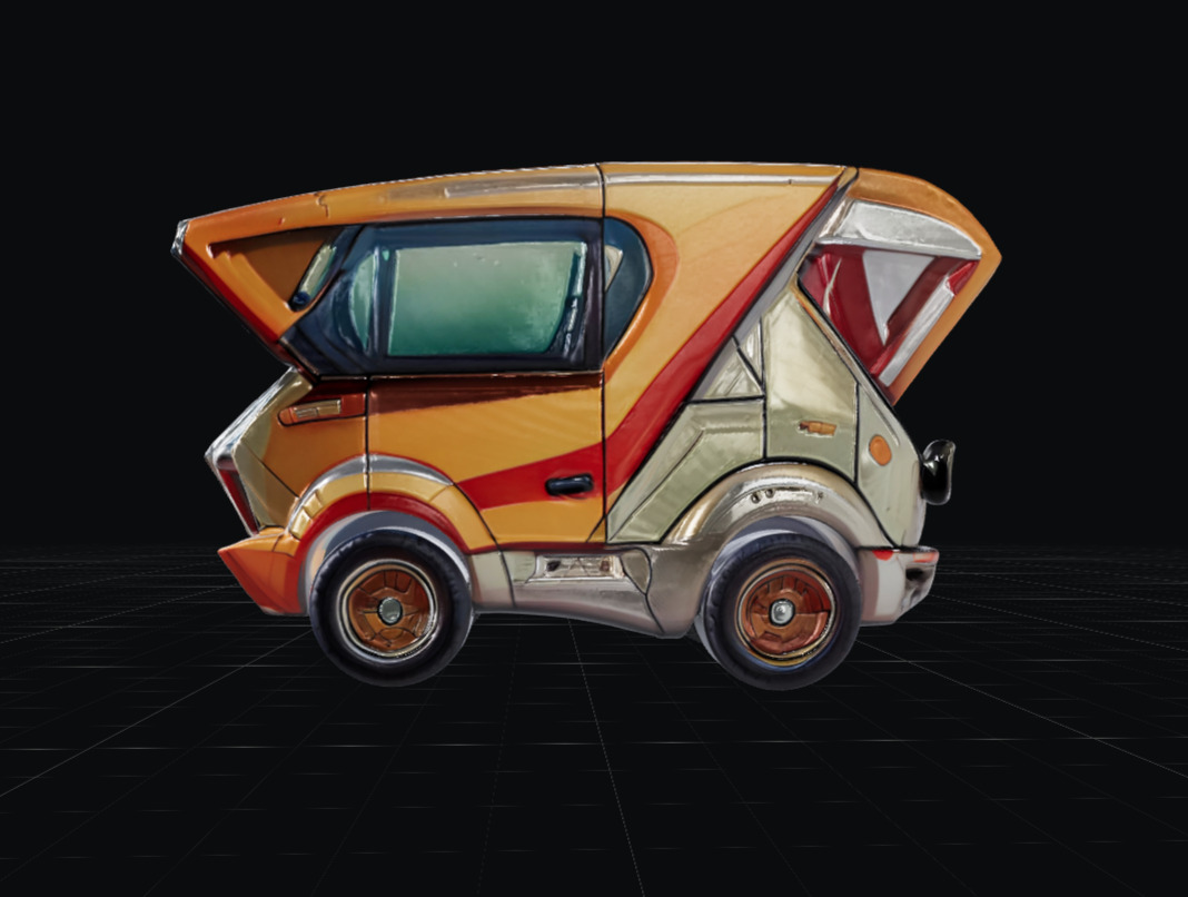 COOL CARS SolarRover no1 Collectable Model these WHEELS are HOT Low-poly 3D model_1