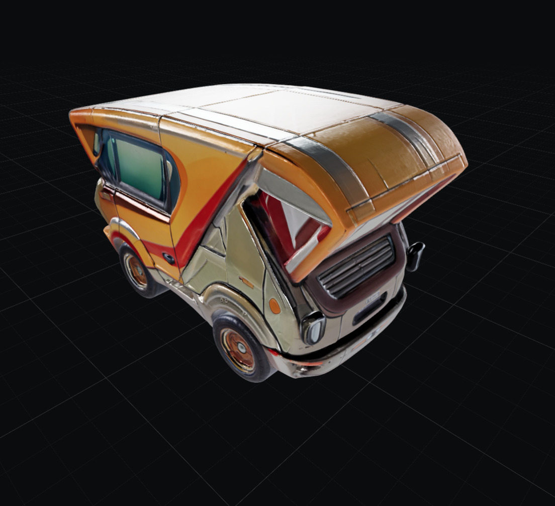 COOL CARS SolarRover no1 Collectable Model these WHEELS are HOT Low-poly 3D model_2