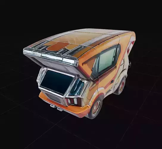 COOL CARS SolarRover no1 Collectable Model these WHEELS are HOT Low-poly 3D model