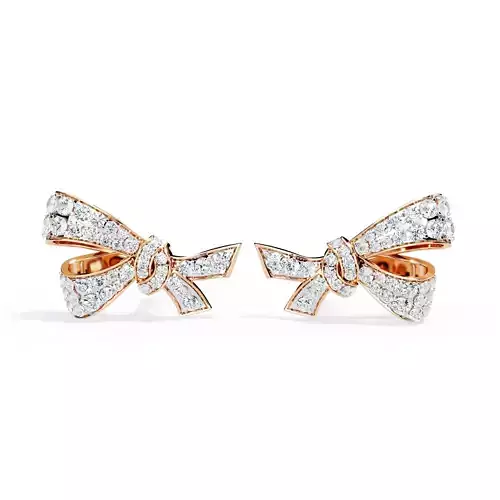 Diamond Studs Earrings 360 animation renders 3dm stl details 3D print model