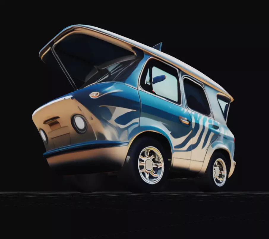 COOL CARS SolarRover no4 Collectable Model these WHEELS are HOT Low-poly 3D model_0