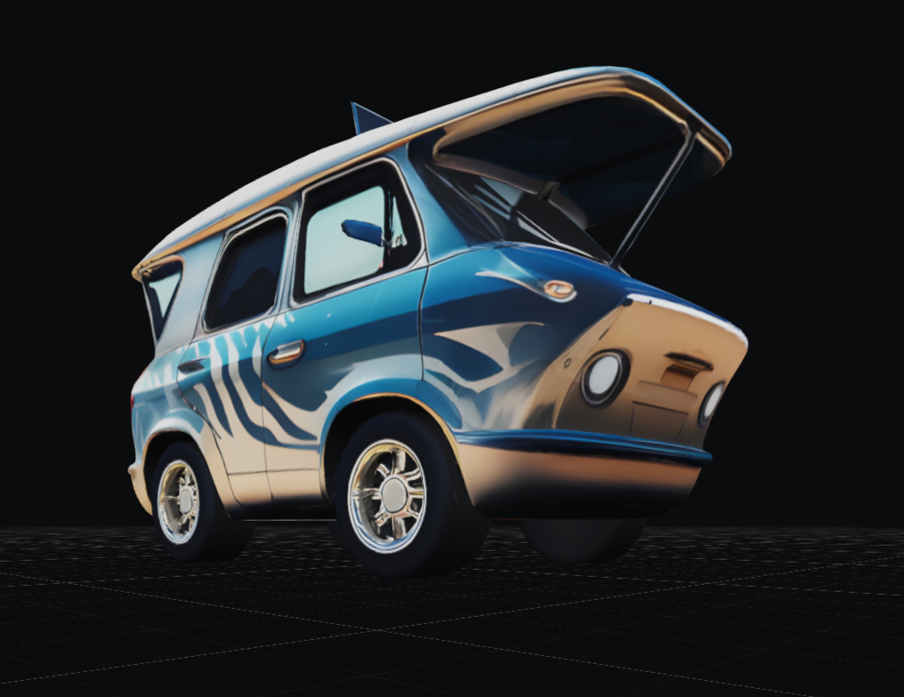 COOL CARS SolarRover no4 Collectable Model these WHEELS are HOT Low-poly 3D model_4