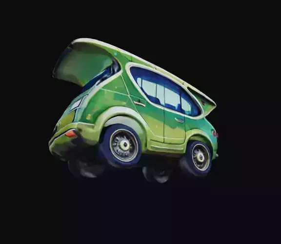 COOL CARS SolarRover no5 Collectable Model these WHEELS are HOT Low-poly 3D model