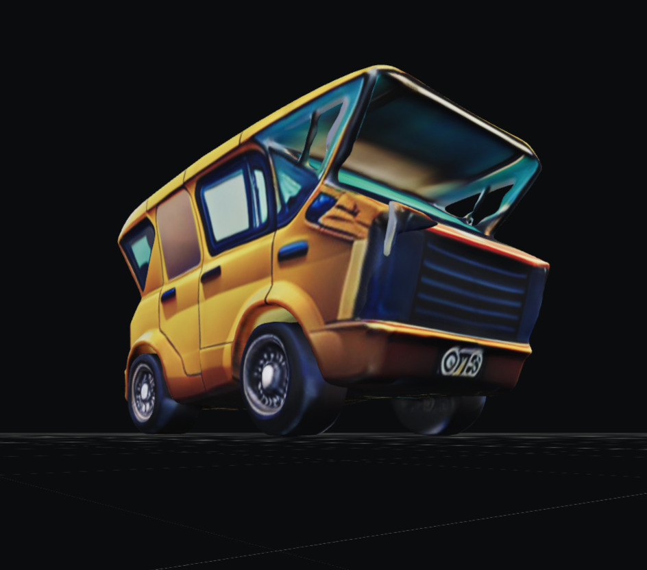 COOL CARS SolarRover no6 Collectable Model these WHEELS are HOT Low-poly 3D model_4